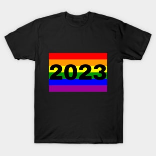 Happy New Year 2023,  LBGTQ+ Flag T-Shirt